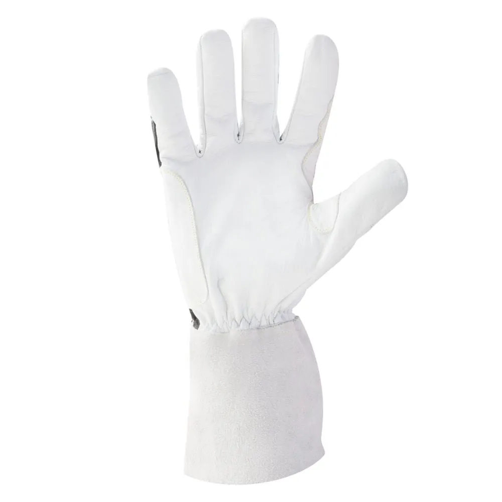212 Performance ARCTIGEC5-05-013 ARC Economy TIG Cut 5 Resistant Goatskin Welding Gloves, 3X-Large Black;White