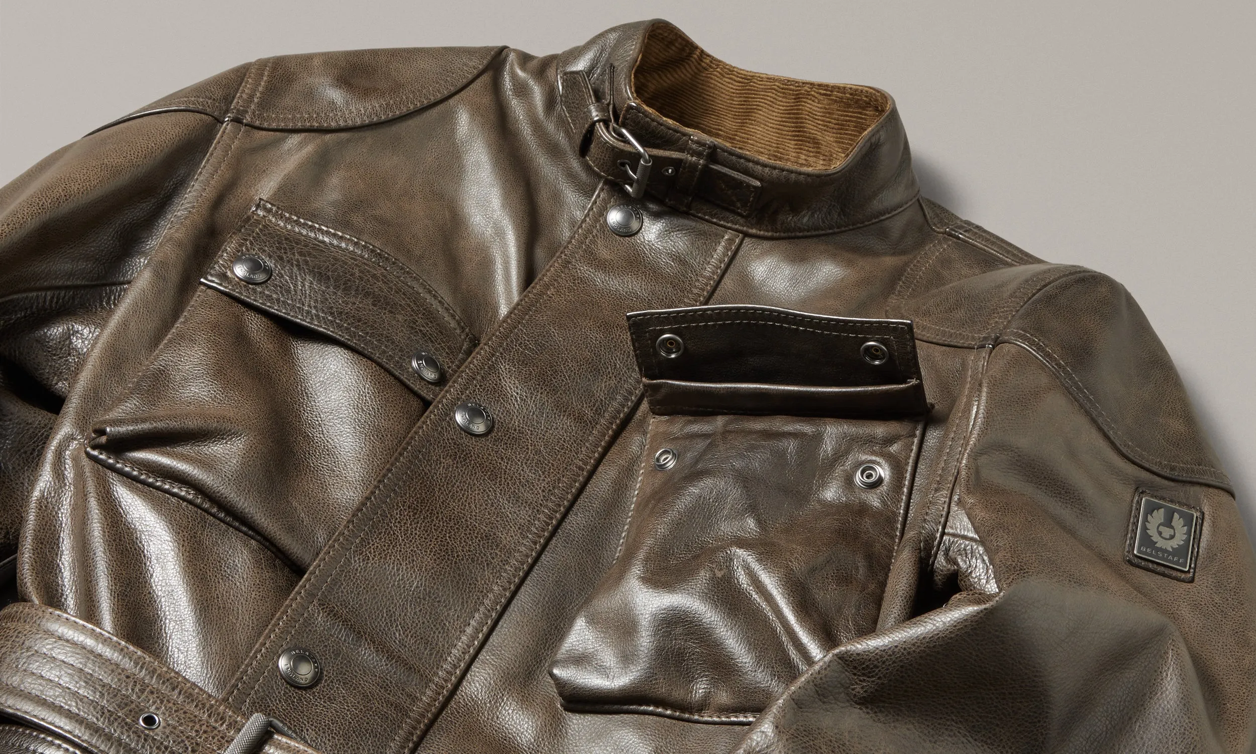 Belstaff Trialmaster Men's Leather Jacket - Dark Olive
