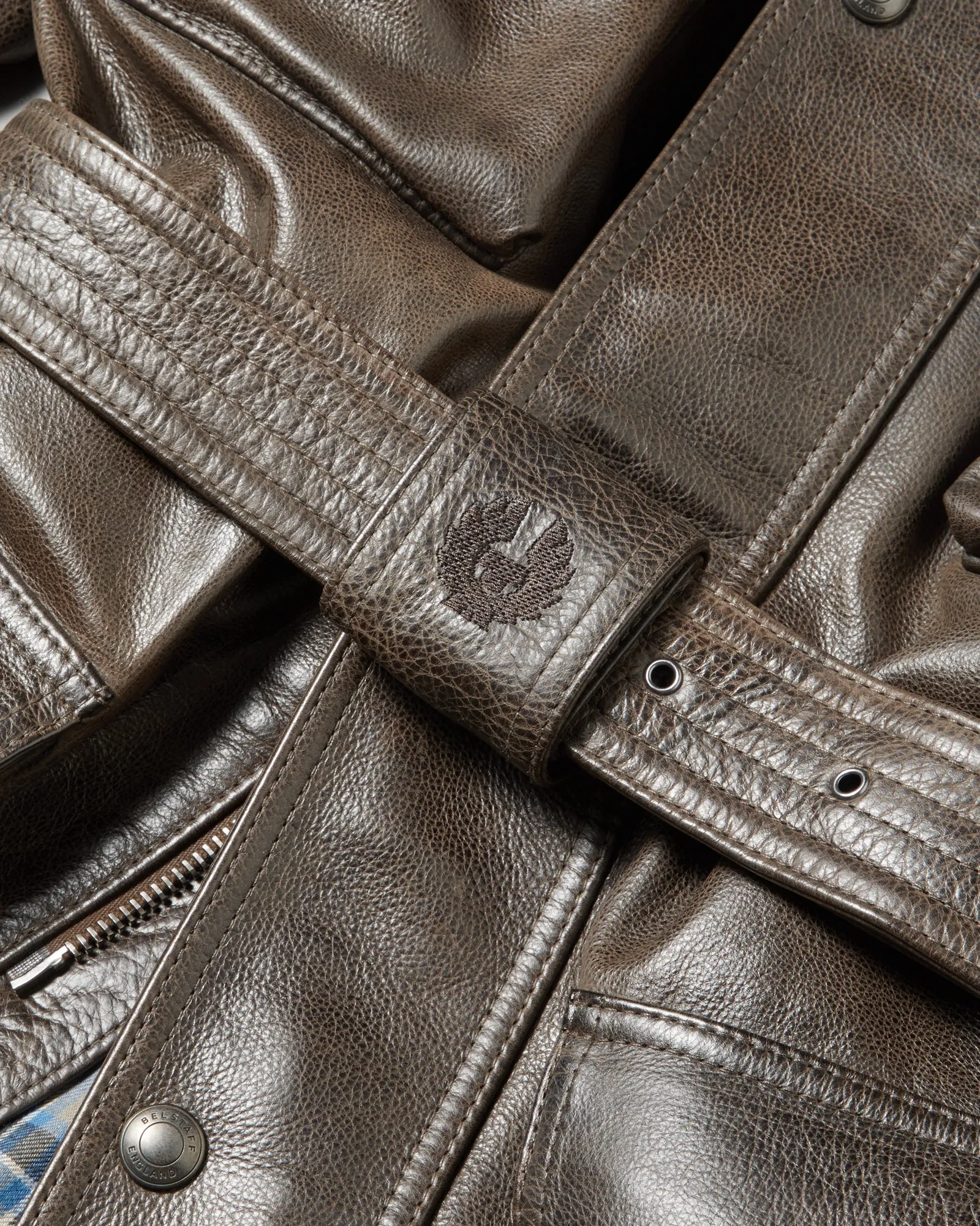 Belstaff Trialmaster Men's Leather Jacket - Dark Olive