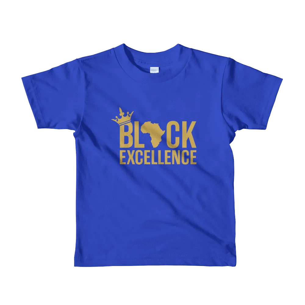 Black Excellence (Gold) Short sleeve kids t-shirt