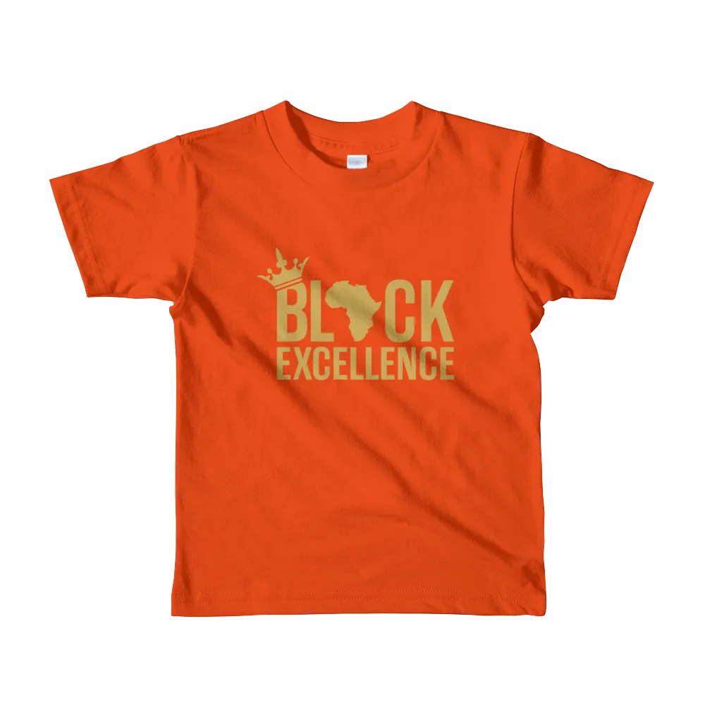 Black Excellence (Gold) Short sleeve kids t-shirt