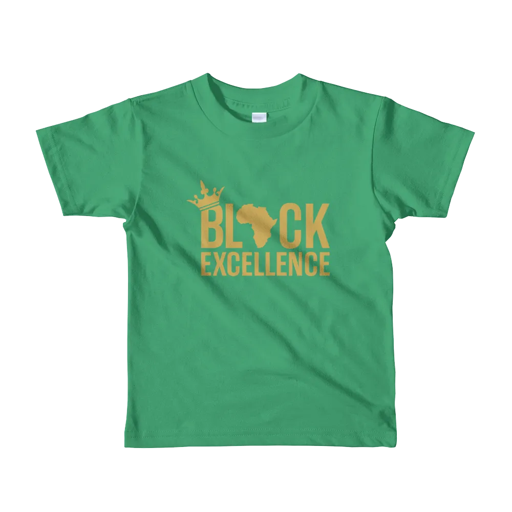 Black Excellence (Gold) Short sleeve kids t-shirt