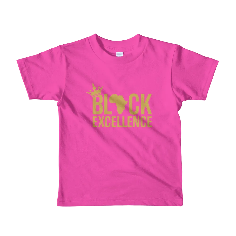 Black Excellence (Gold) Short sleeve kids t-shirt