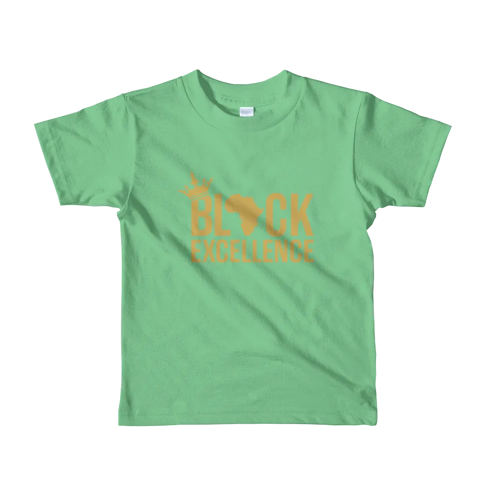Black Excellence (Gold) Short sleeve kids t-shirt