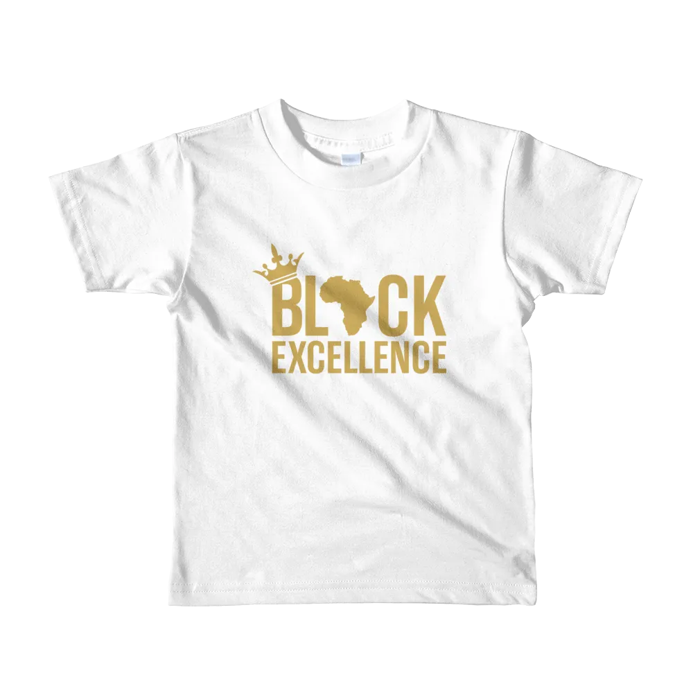 Black Excellence (Gold) Short sleeve kids t-shirt