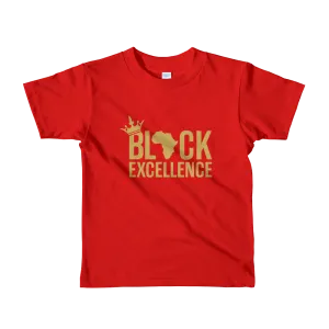 Black Excellence (Gold) Short sleeve kids t-shirt