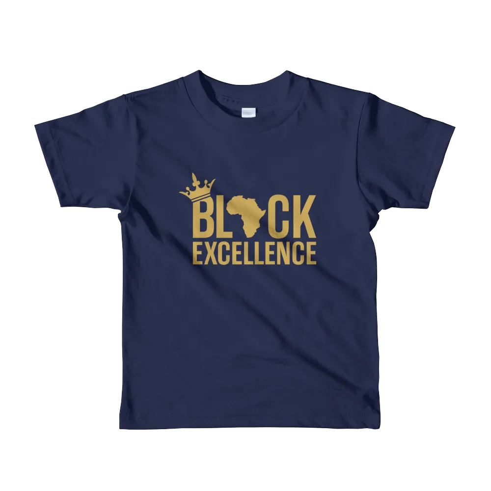 Black Excellence (Gold) Short sleeve kids t-shirt