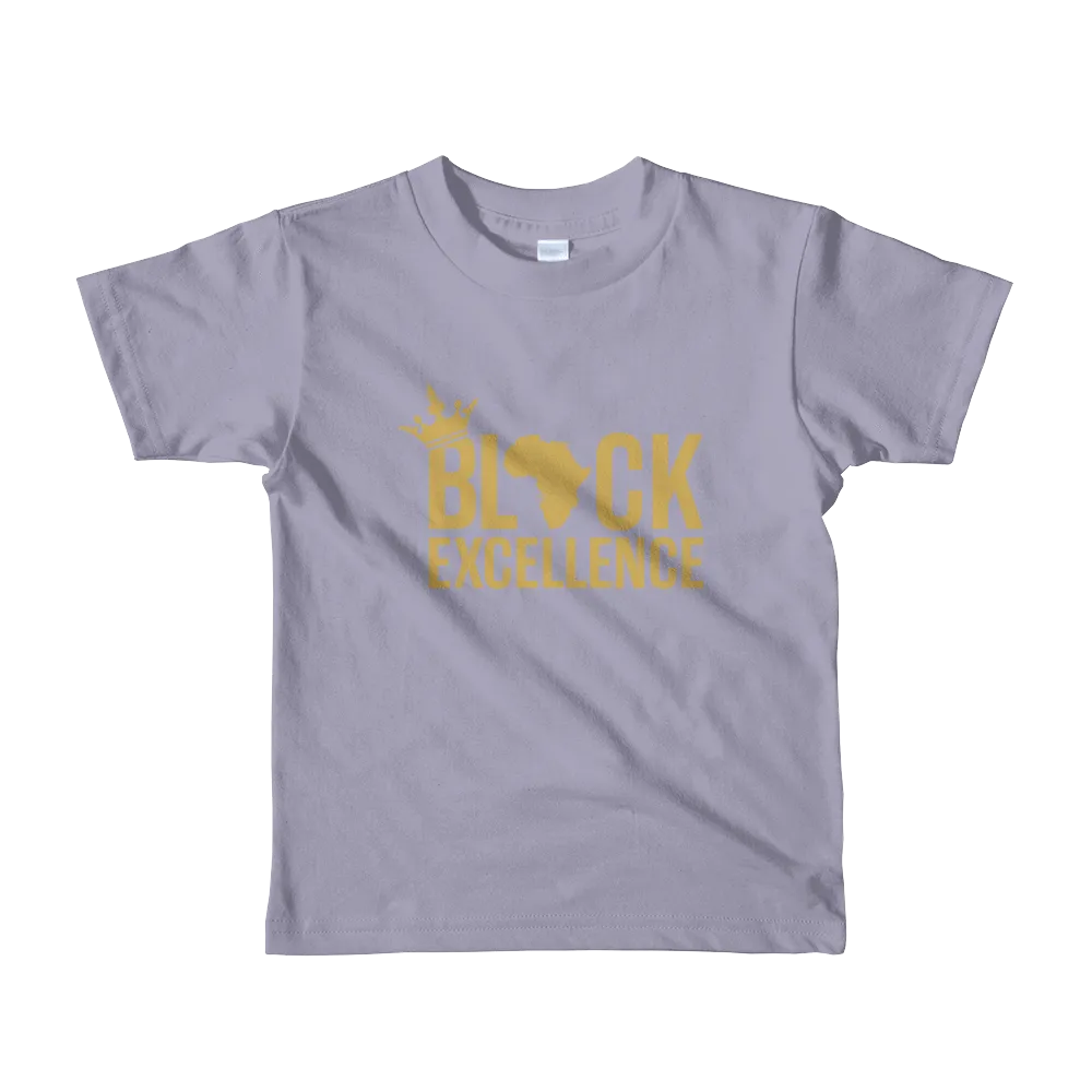 Black Excellence (Gold) Short sleeve kids t-shirt