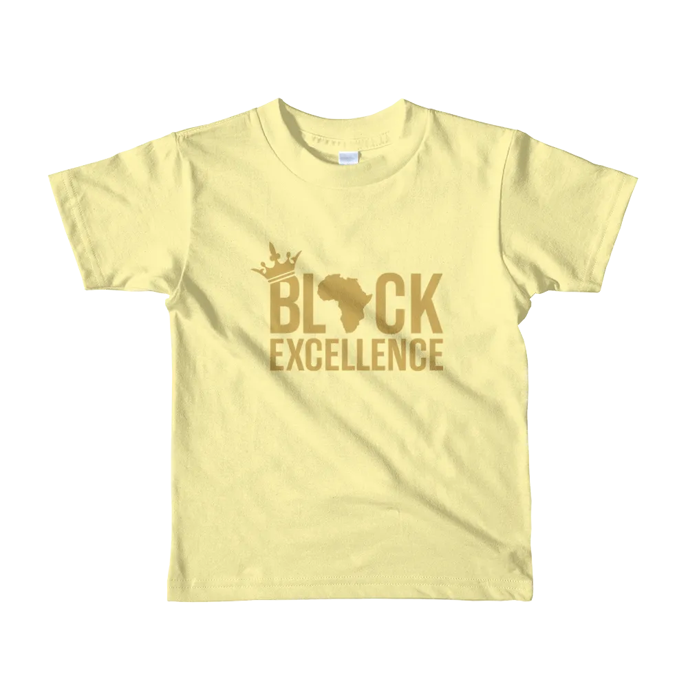 Black Excellence (Gold) Short sleeve kids t-shirt