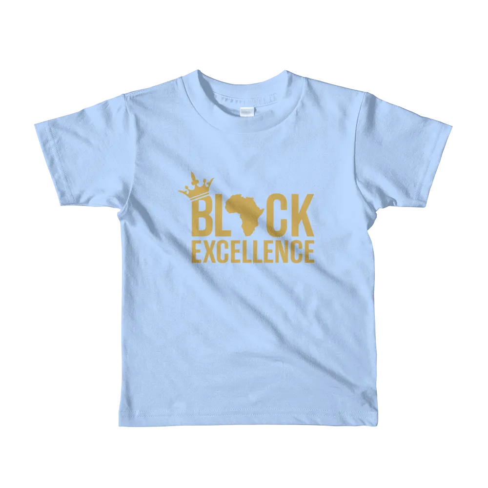 Black Excellence (Gold) Short sleeve kids t-shirt