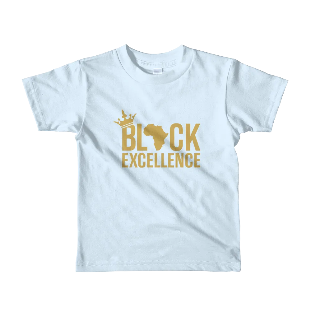 Black Excellence (Gold) Short sleeve kids t-shirt