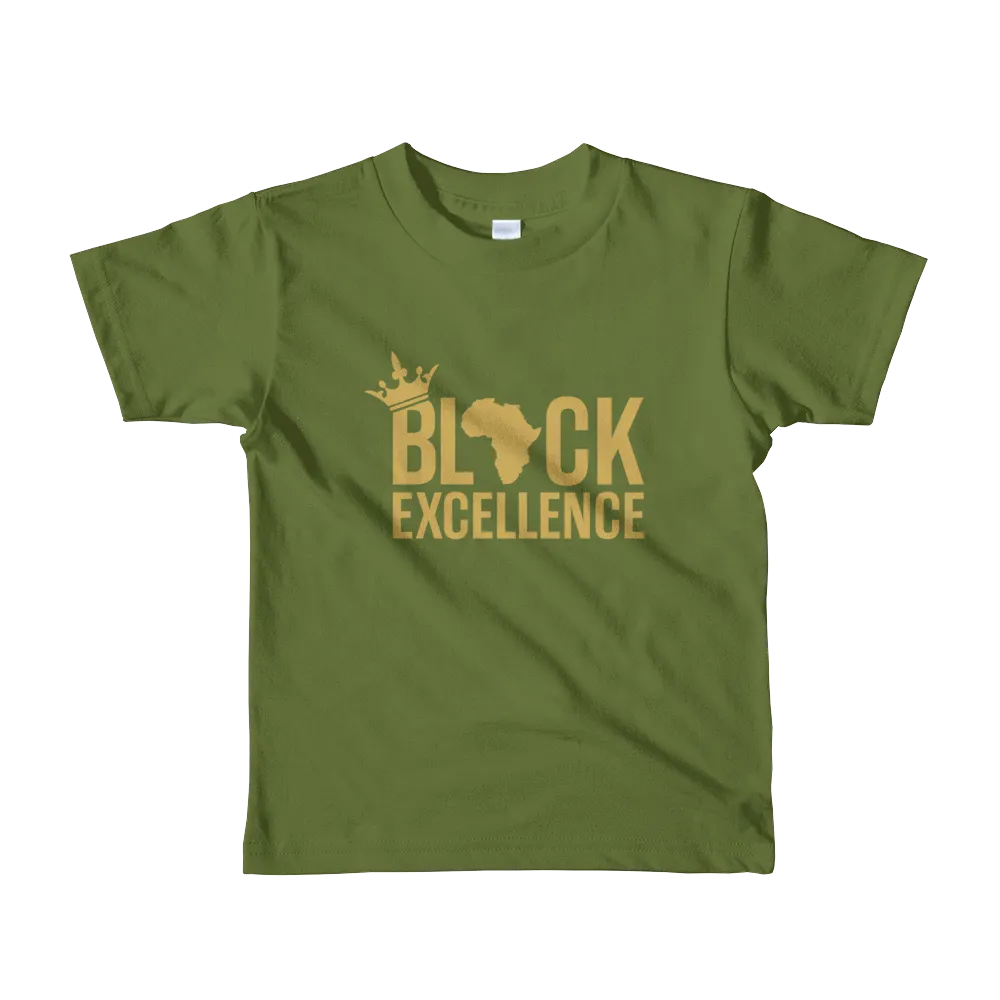 Black Excellence (Gold) Short sleeve kids t-shirt