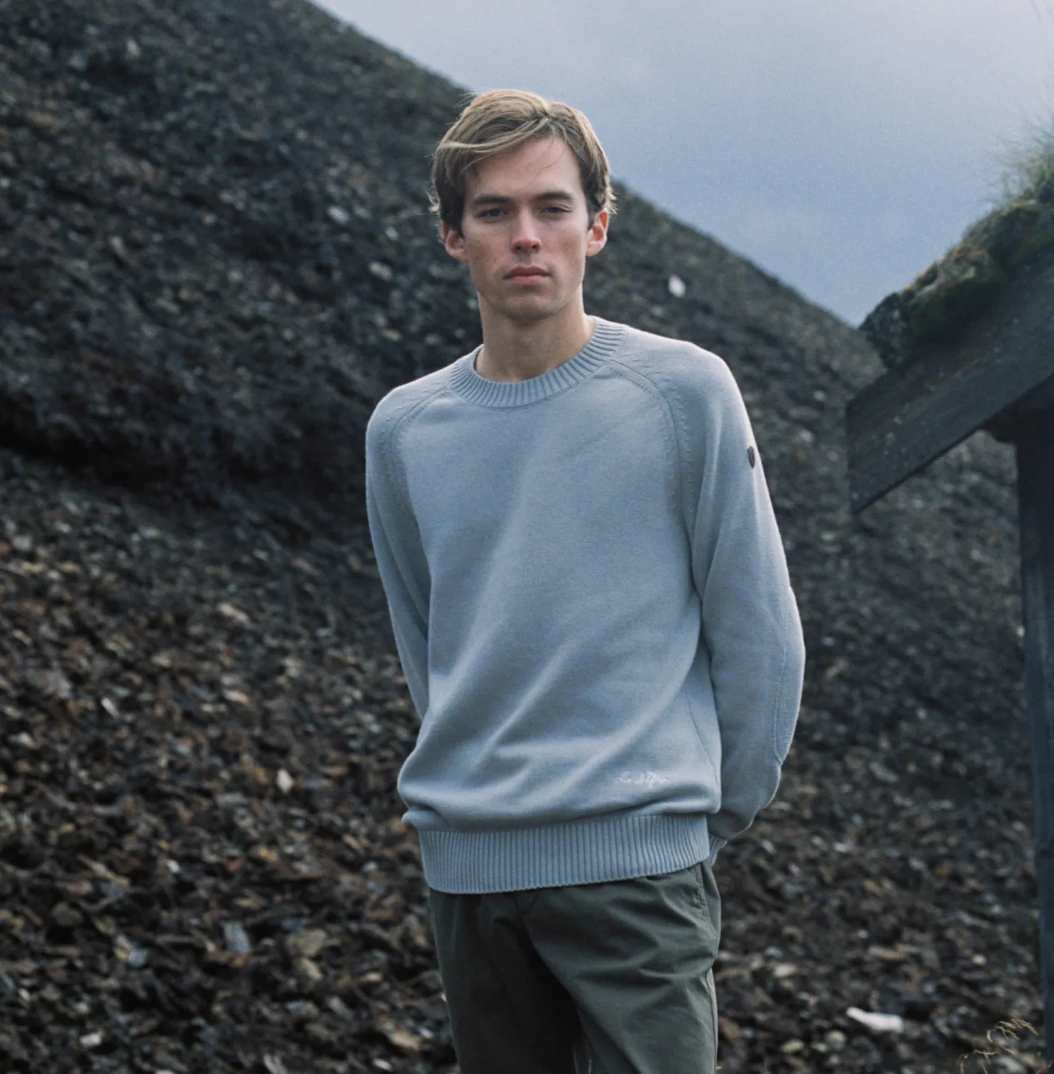 Cotton Crewneck Grey Sweater