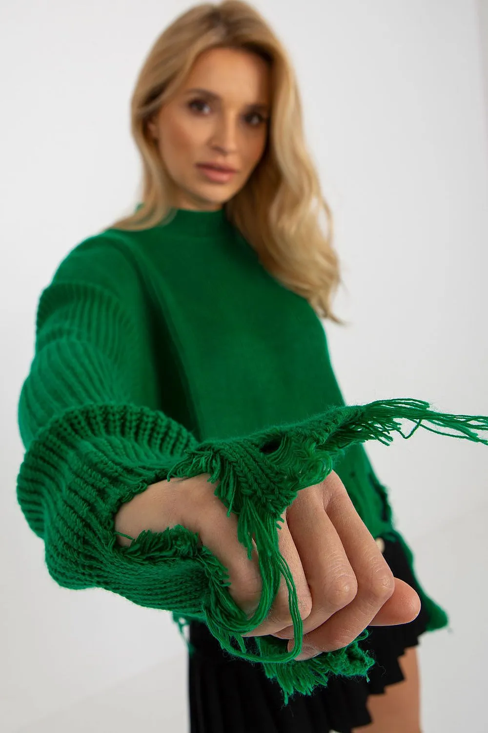 Cozy Loose Cut Stand-Up Collar Sweater