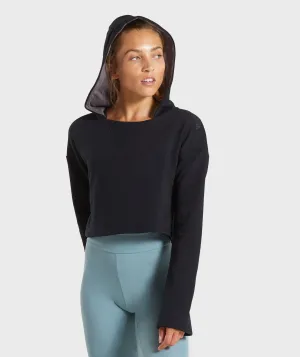 Gymshark Solo Cropped Hoodie - Black