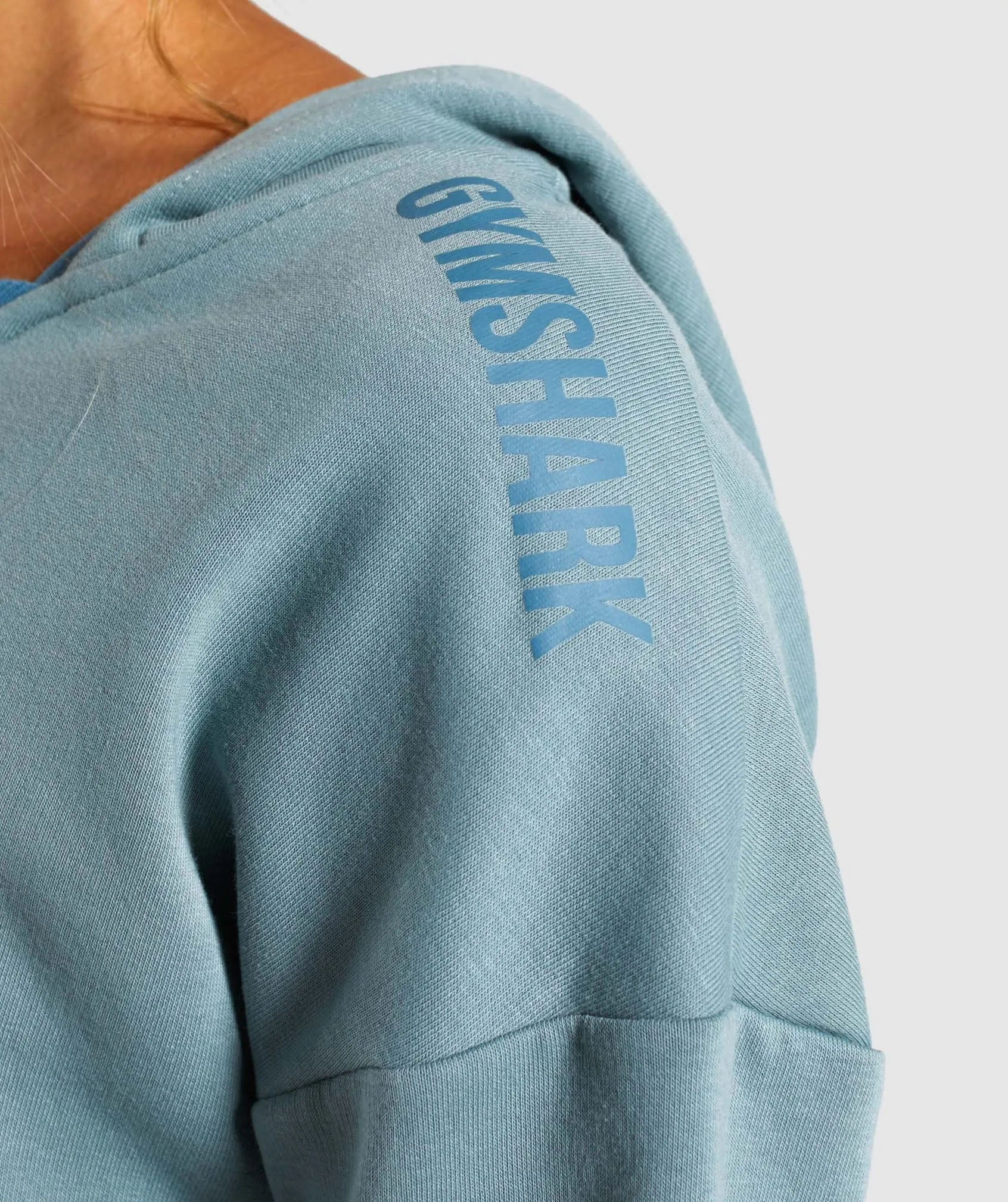 Gymshark Solo Cropped Hoodie - Turquoise