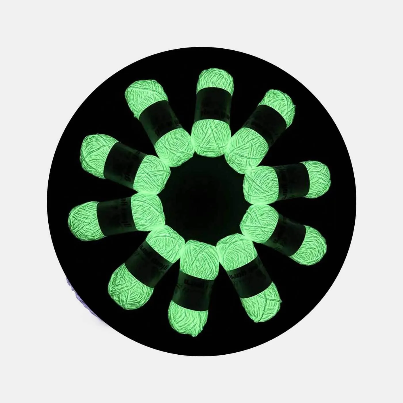 High Brightness Polyester White Glow-in-the-Dark Yarn