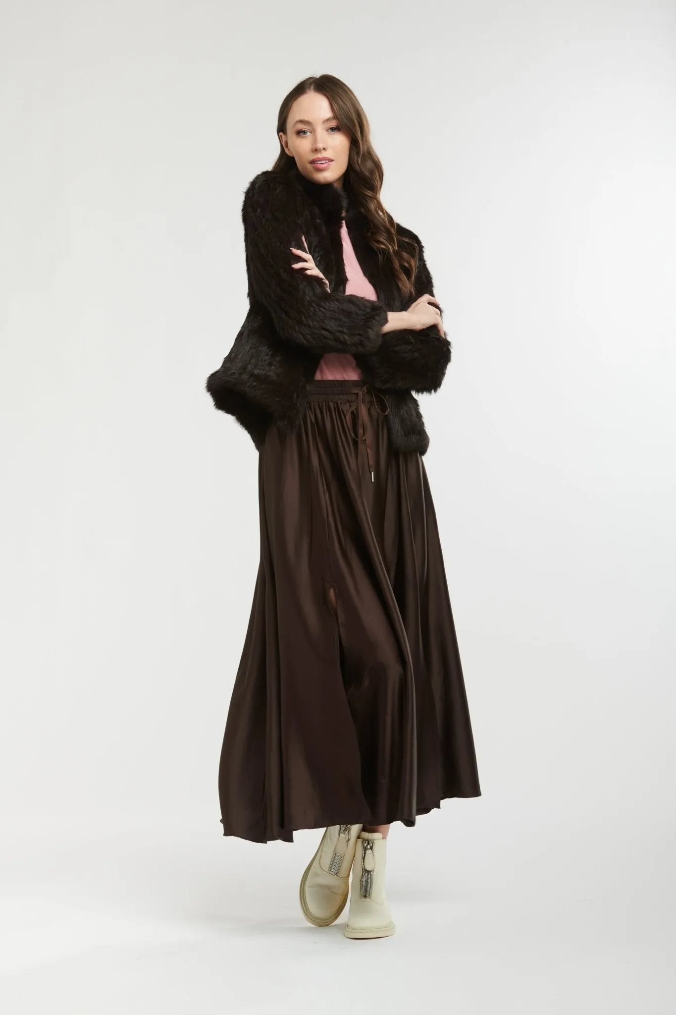 High Neck Jacket | Chocolate