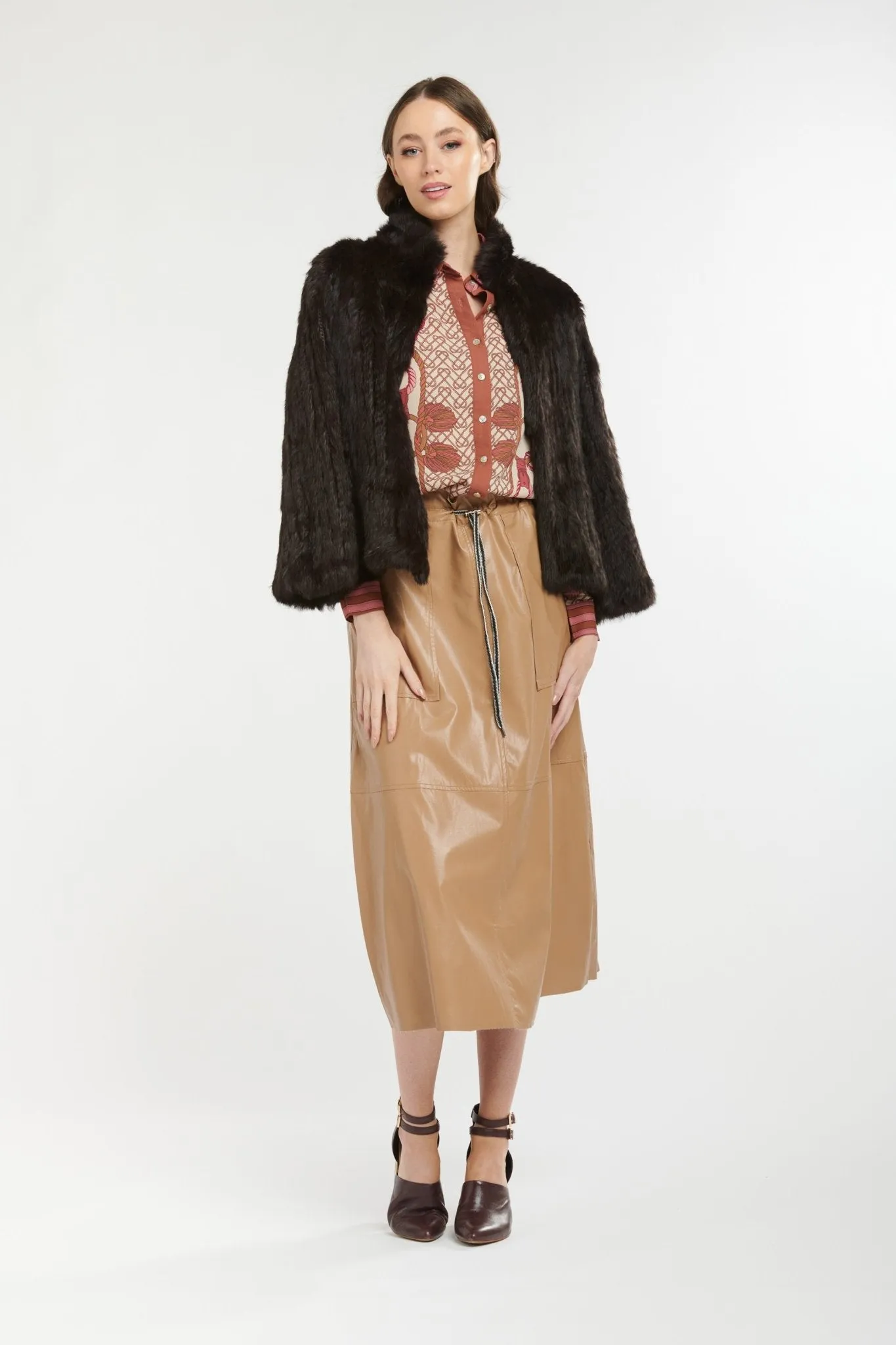 High Neck Jacket | Chocolate