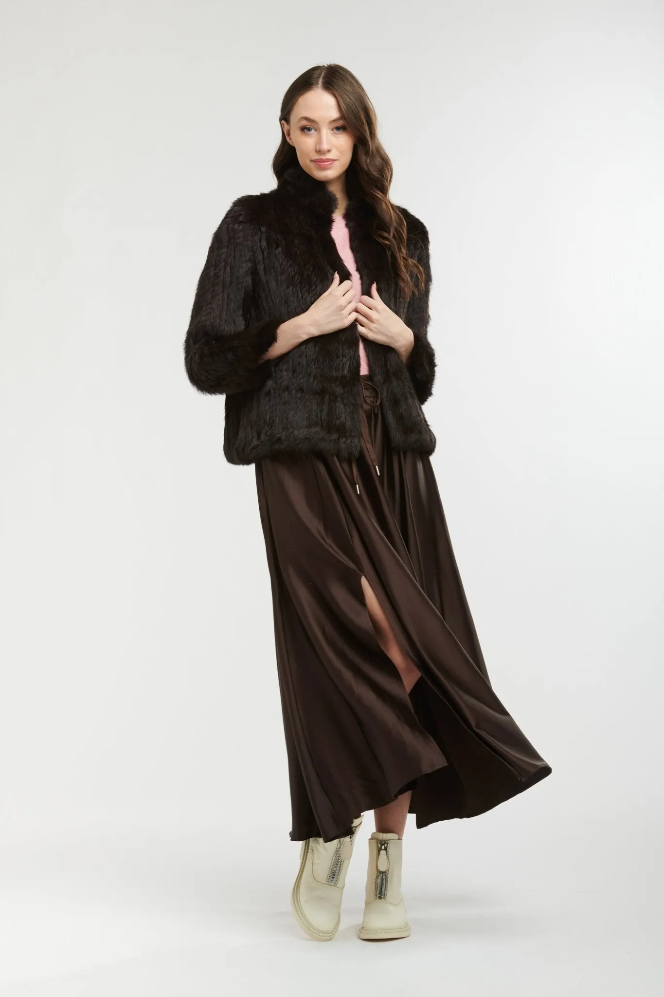 High Neck Jacket | Chocolate