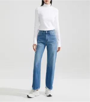 High Rise Wide Leg Fit Jeans Blue