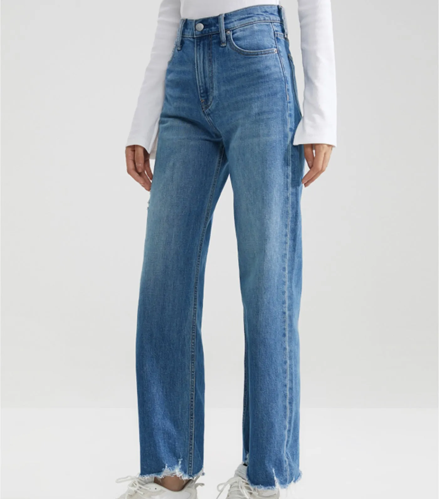 High Rise Wide Leg Fit Jeans Blue
