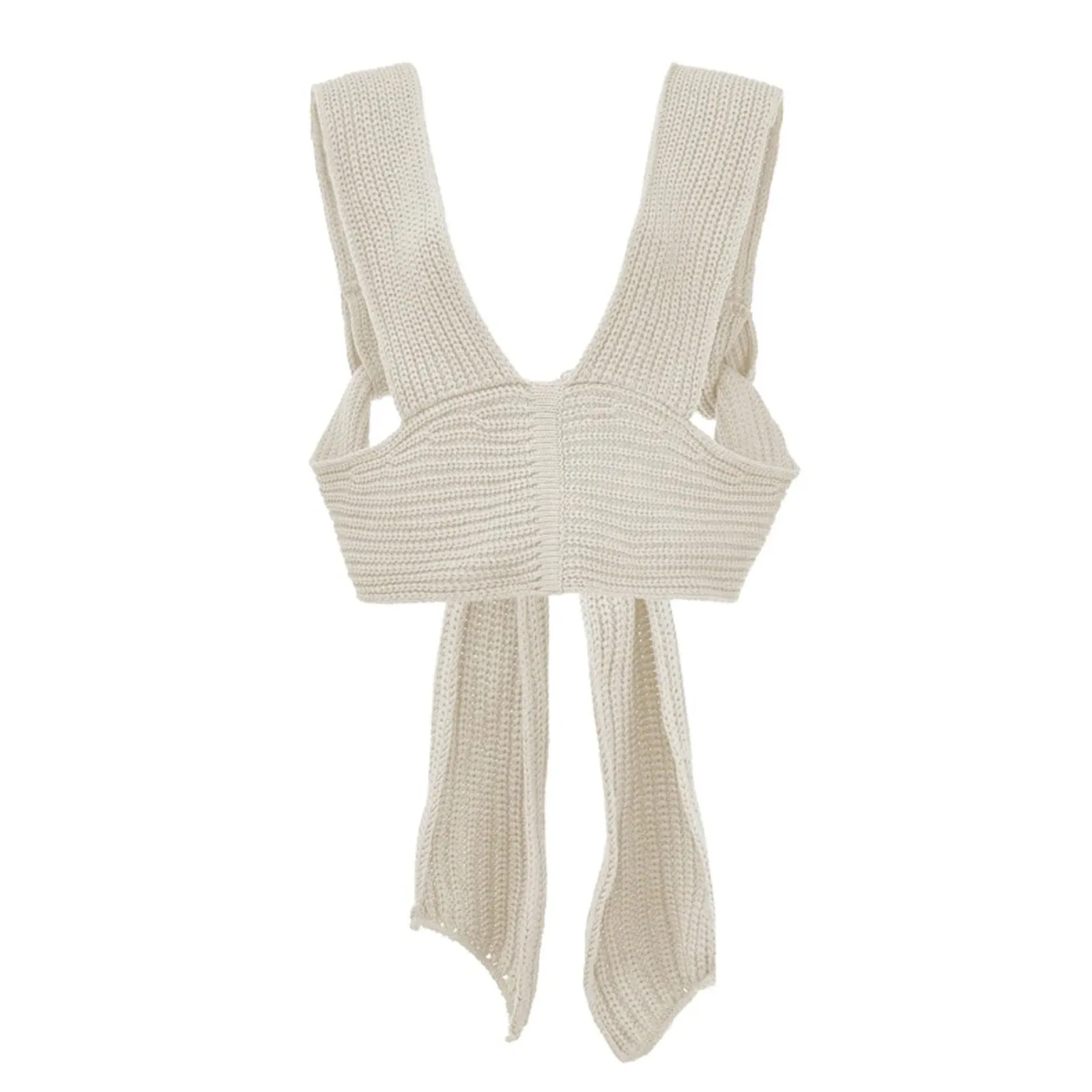 Irregular Knitted Bandage Top
