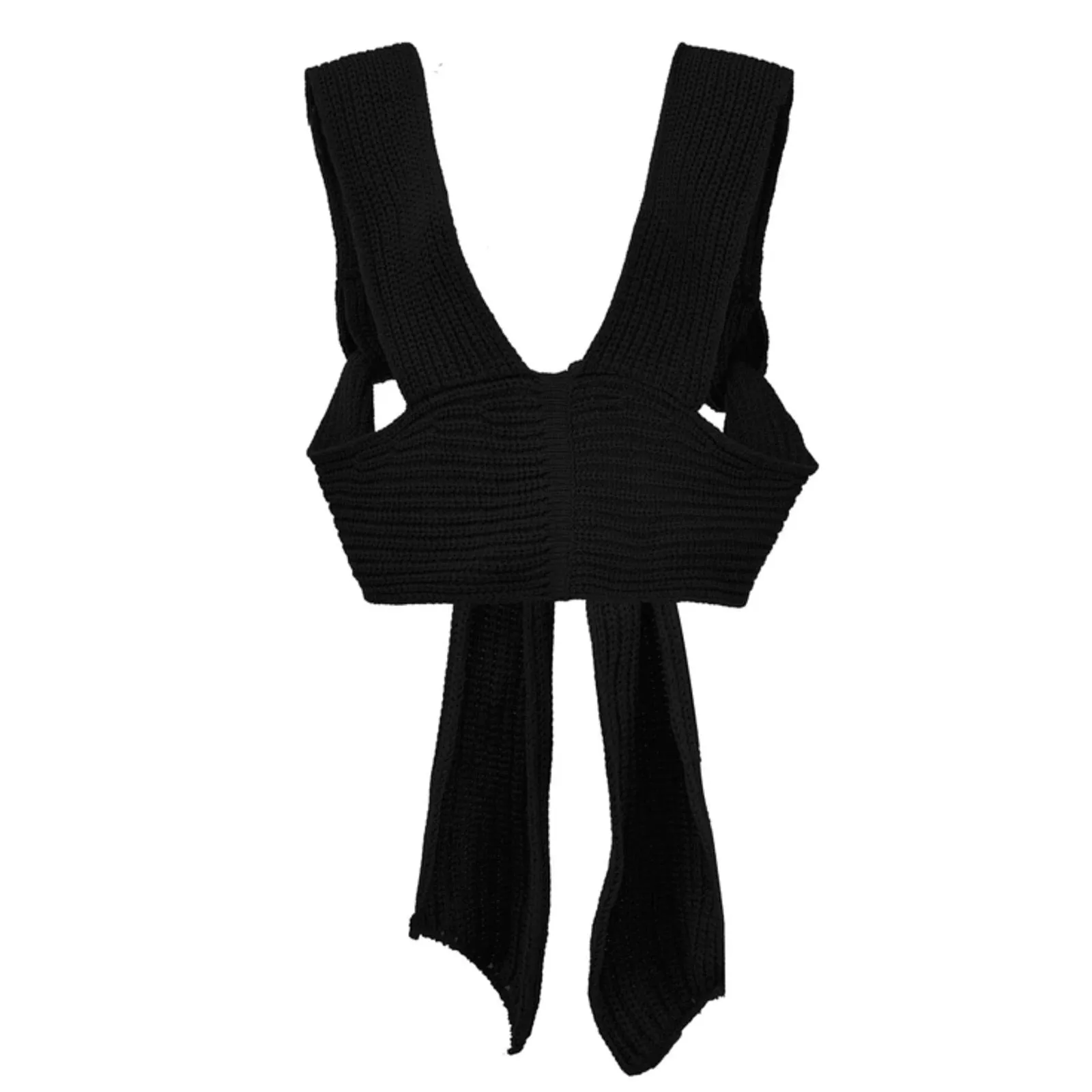 Irregular Knitted Bandage Top
