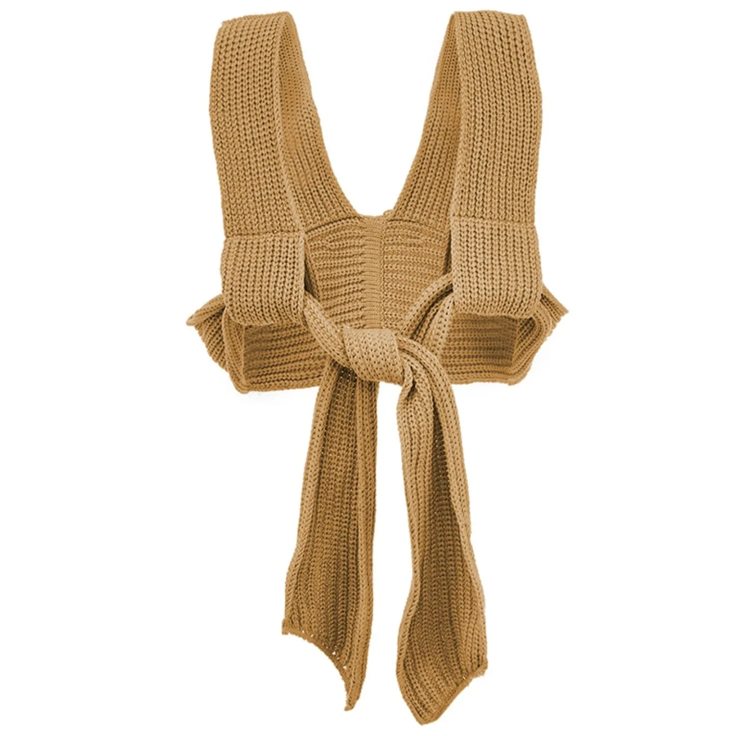 Irregular Knitted Bandage Top