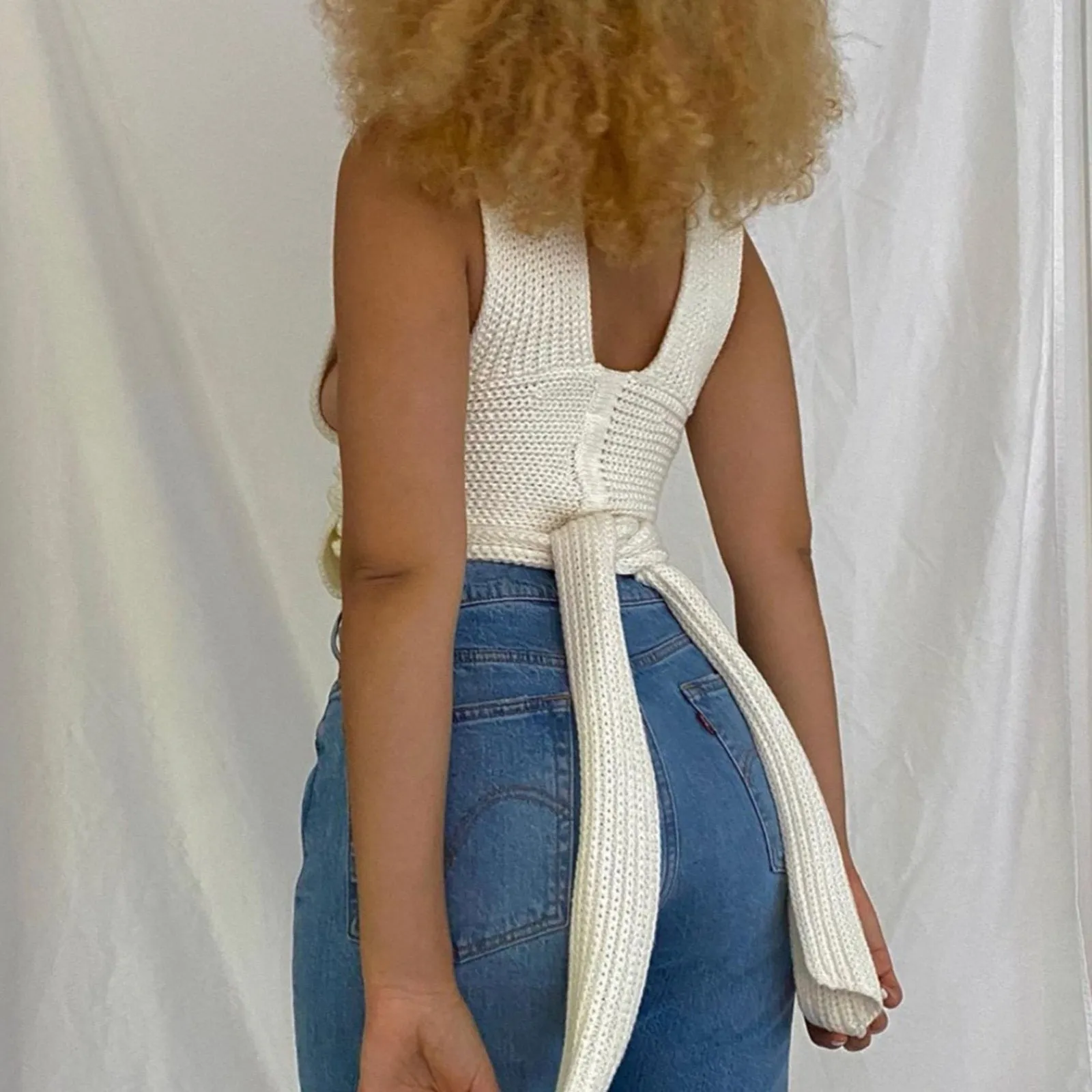 Irregular Knitted Bandage Top