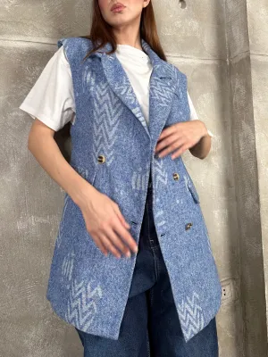 Light Wool Sleeveless Blazer