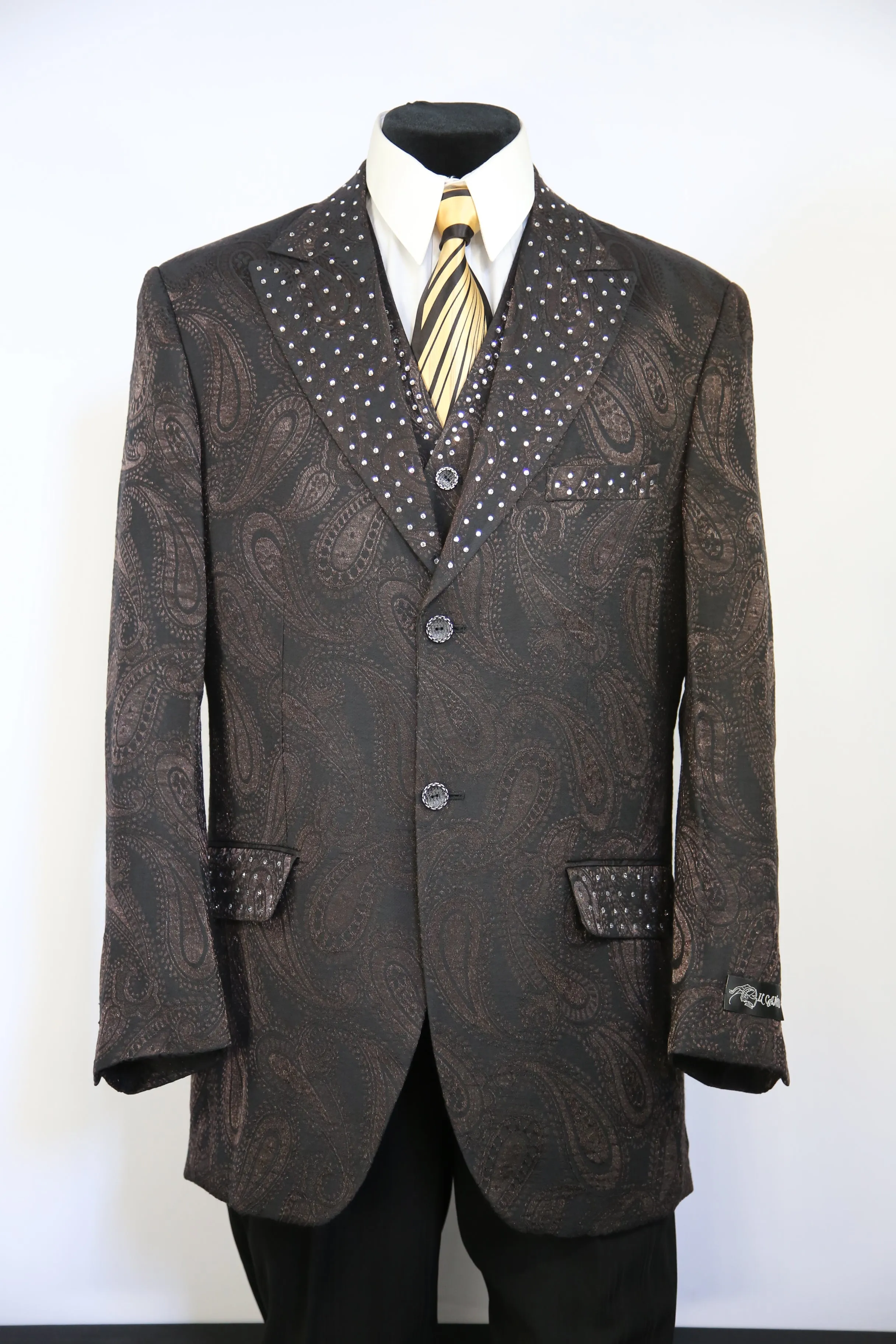 Organic Shapes Emblazoned 3pc  Zoot Suit Set