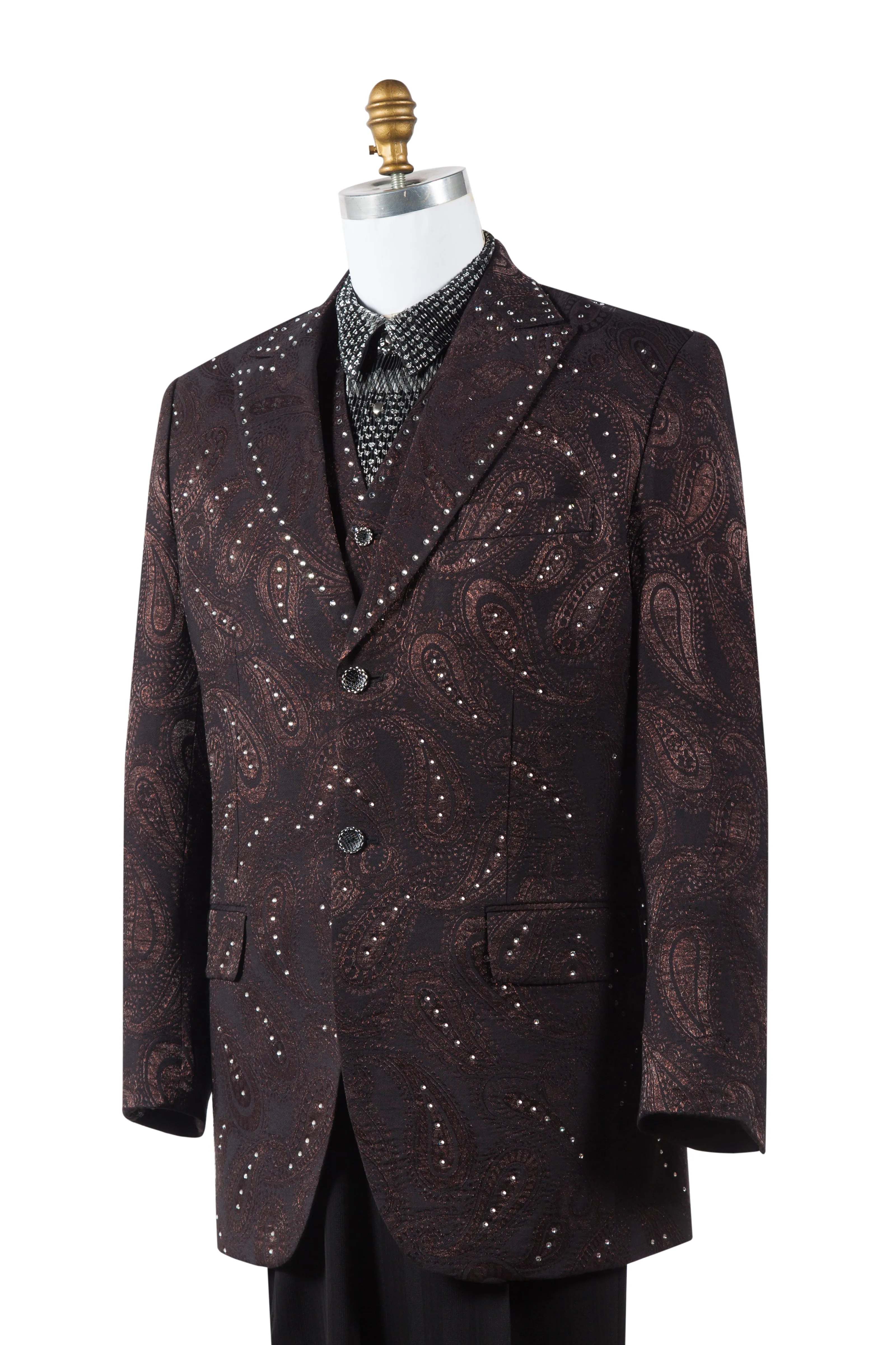 Organic Shapes Emblazoned 3pc  Zoot Suit Set