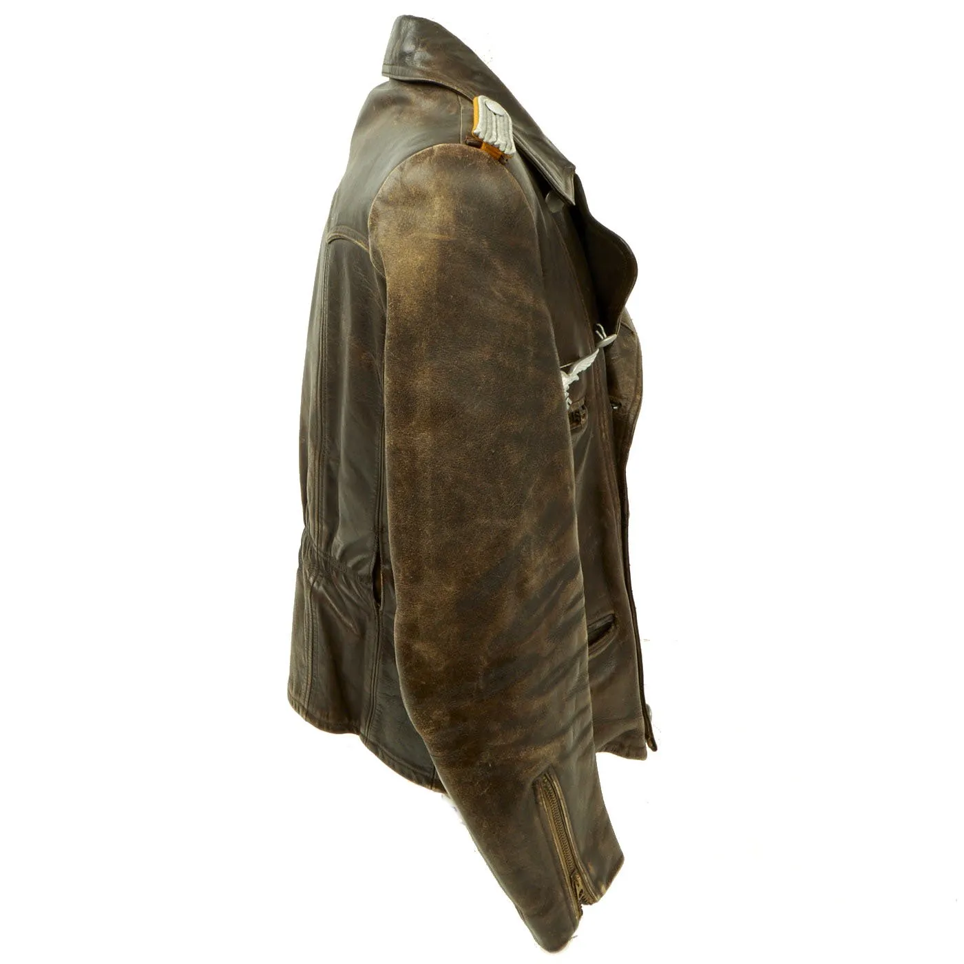 Original German WWII Luftwaffe Officer Fighter Pilot Leather Flying Jacket