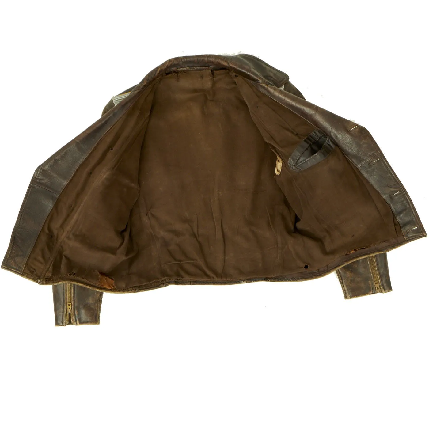 Original German WWII Luftwaffe Officer Fighter Pilot Leather Flying Jacket