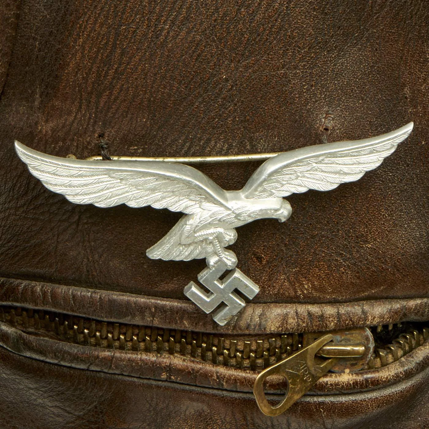 Original German WWII Luftwaffe Officer Fighter Pilot Leather Flying Jacket