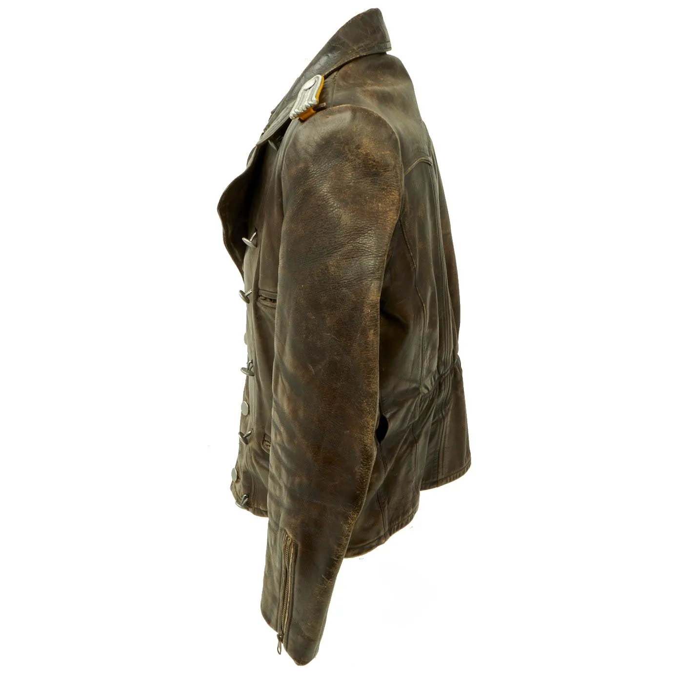 Original German WWII Luftwaffe Officer Fighter Pilot Leather Flying Jacket