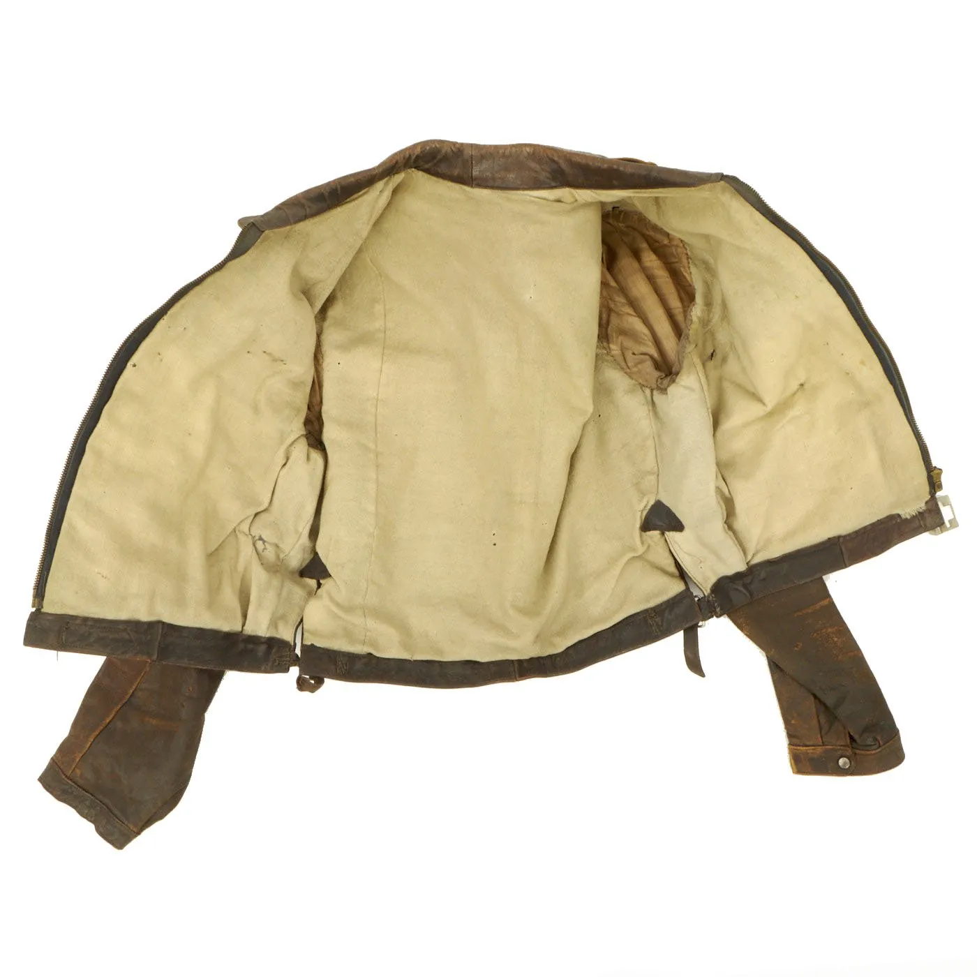 Original German WWII Luftwaffe Senior NCO Pilot Leather Flying Jacket