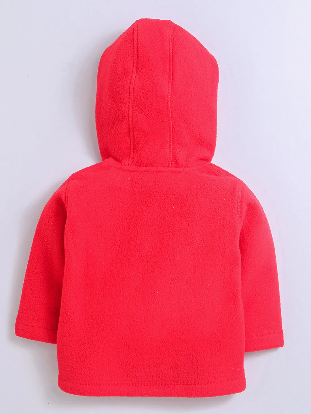 Polar-Fleece Red Hoodie Sweatshirt For Unisex Baby