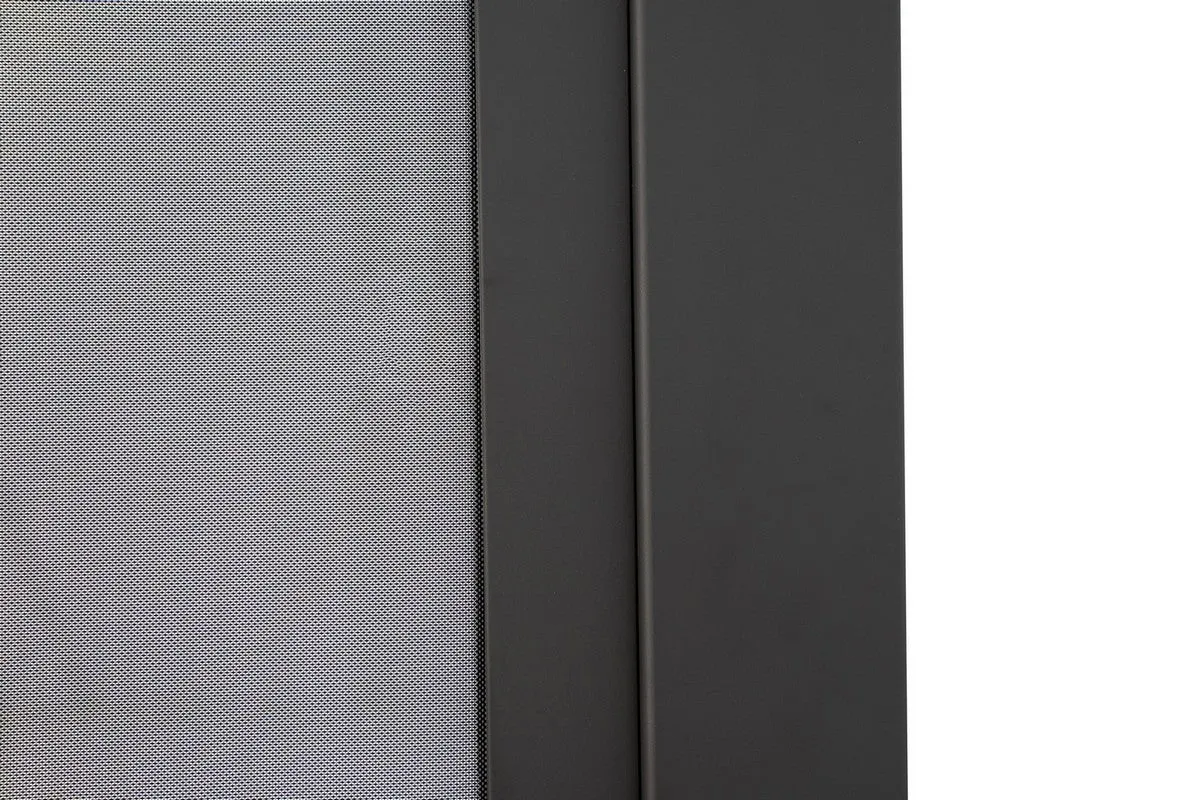 Retractable Pulldown Privacy Screen Charcoal Suits GazeboMate Louvre Gazebos
