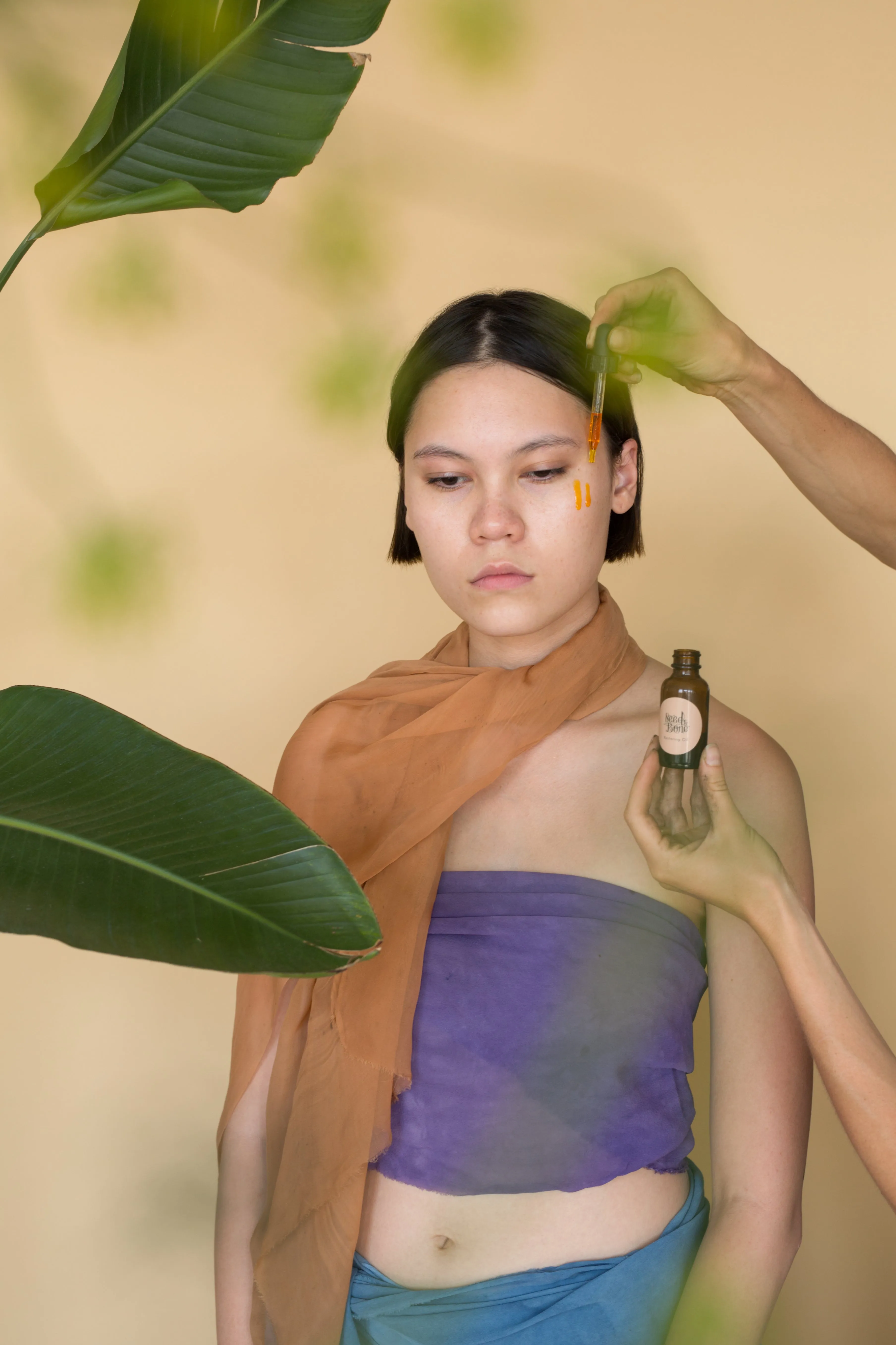 Rust Silk Chiffon Styling Cloth