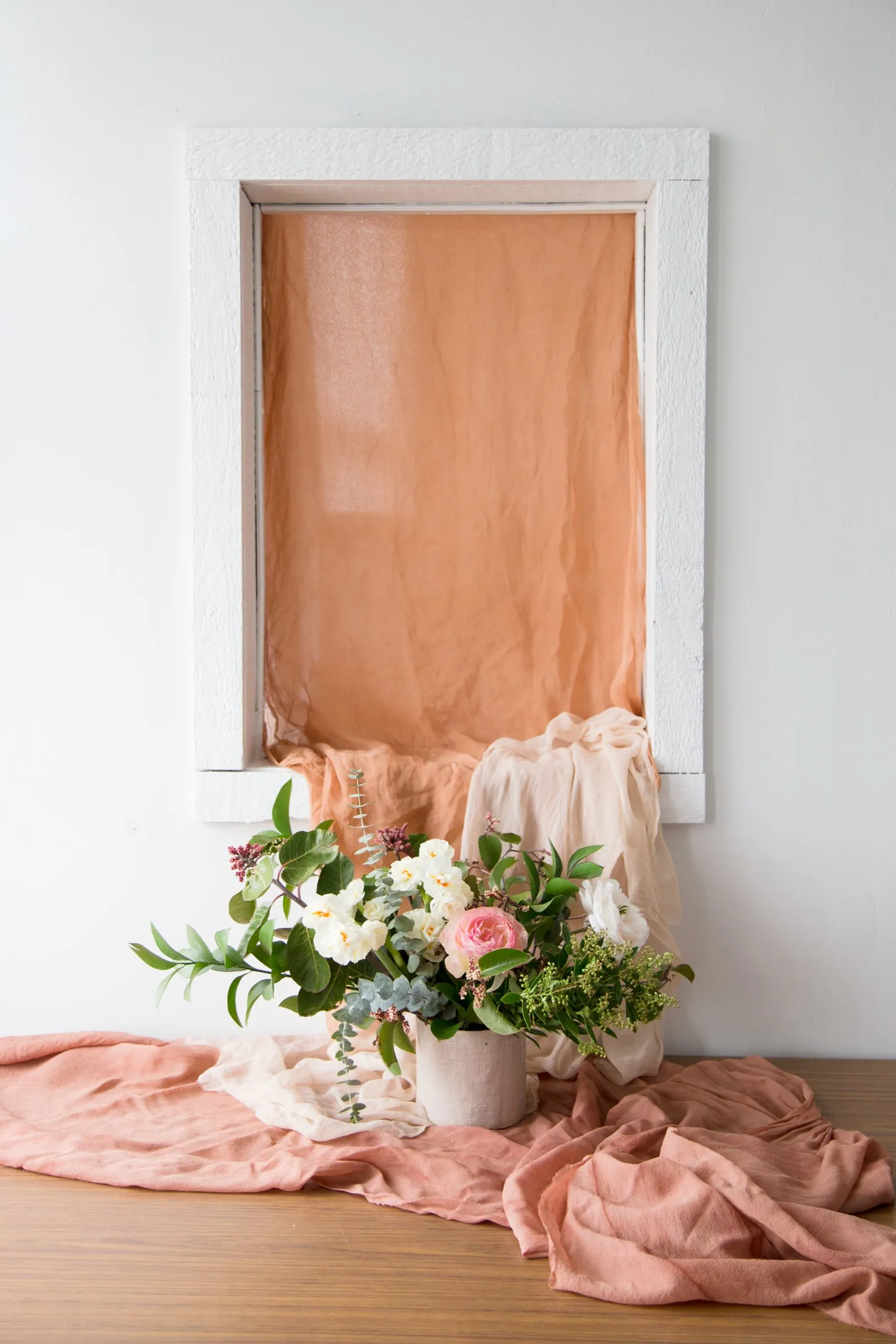 Rust Silk Chiffon Styling Cloth