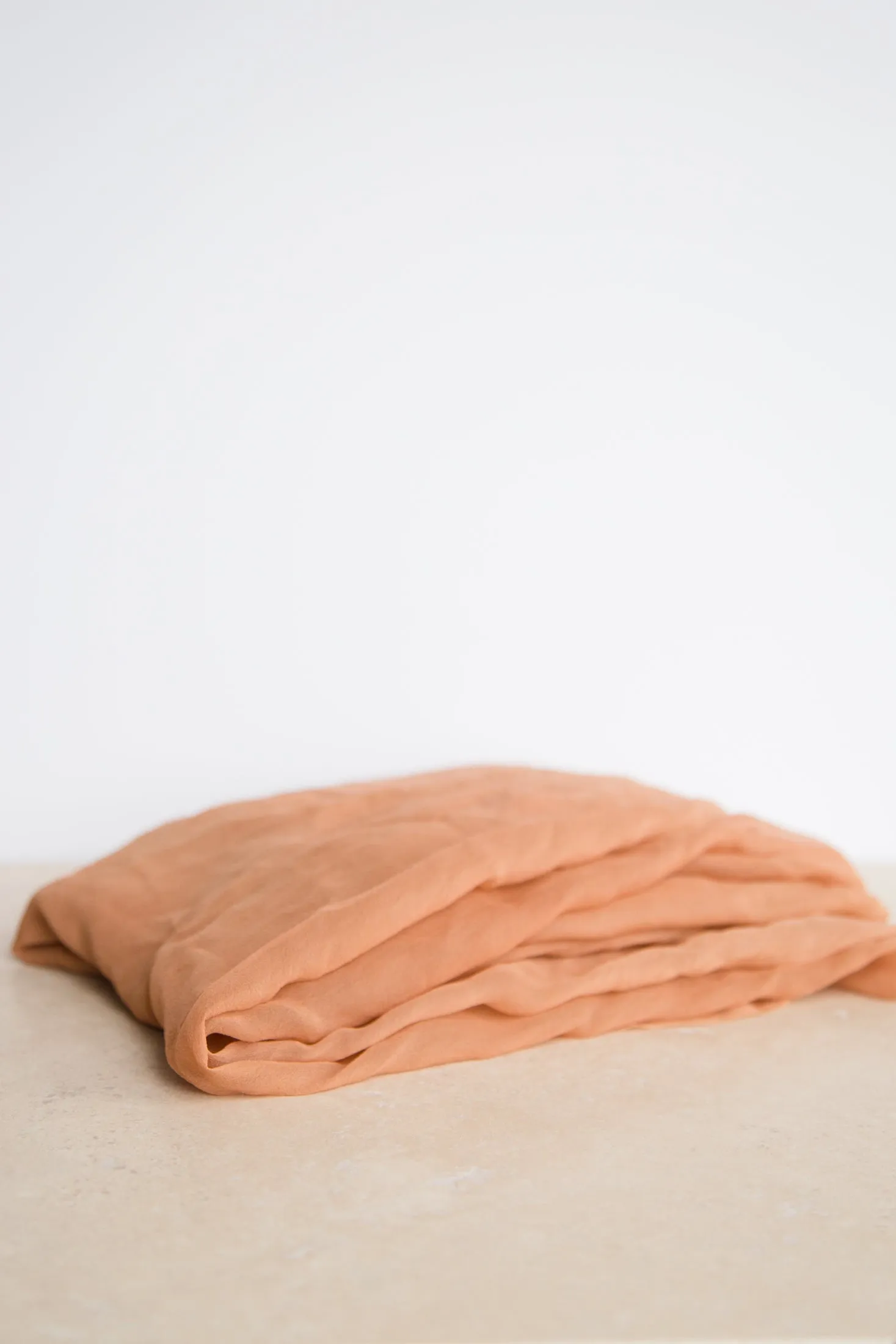 Rust Silk Chiffon Styling Cloth