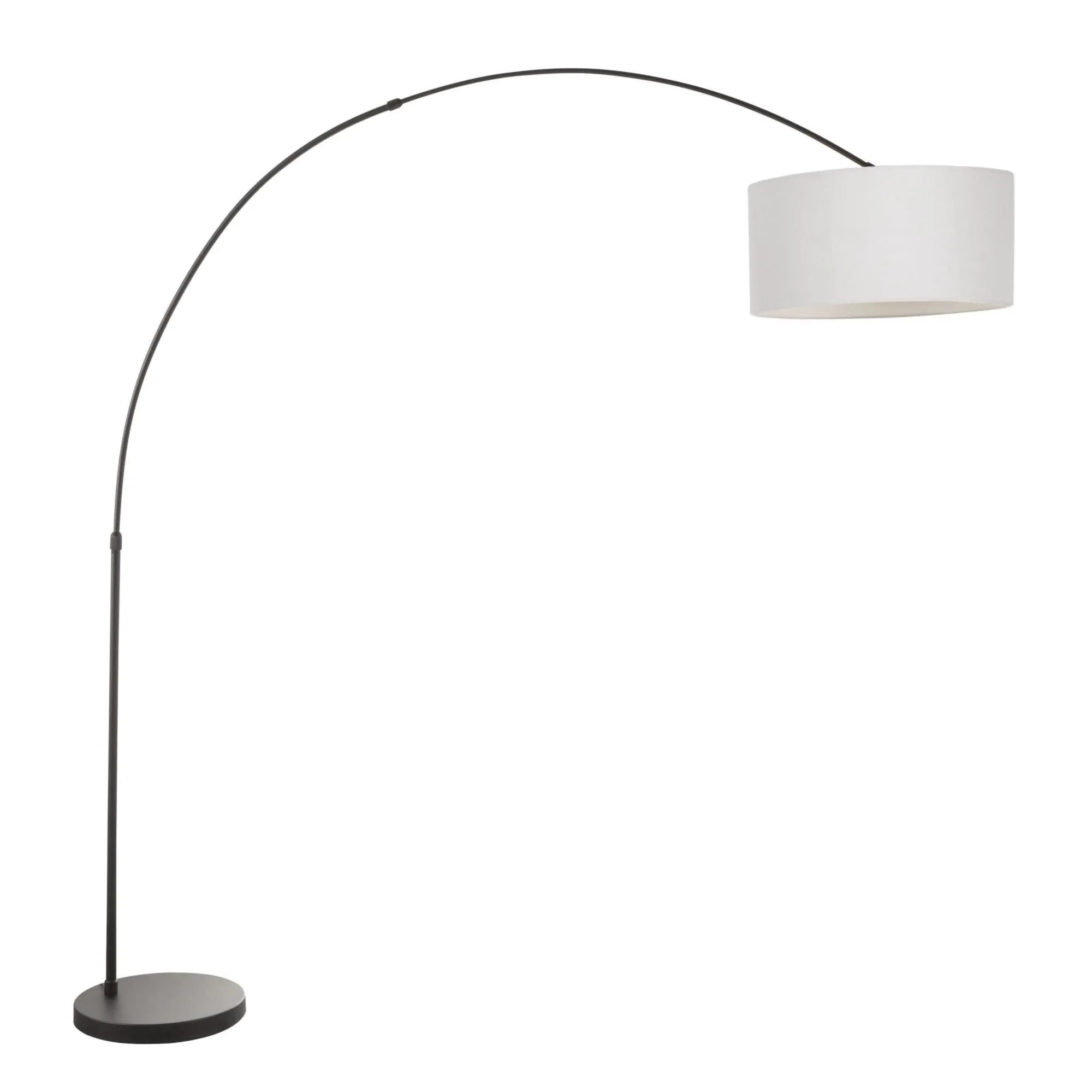Salon Contemporary Floor Lamp with Black Base and Grey Shade by LumiSource