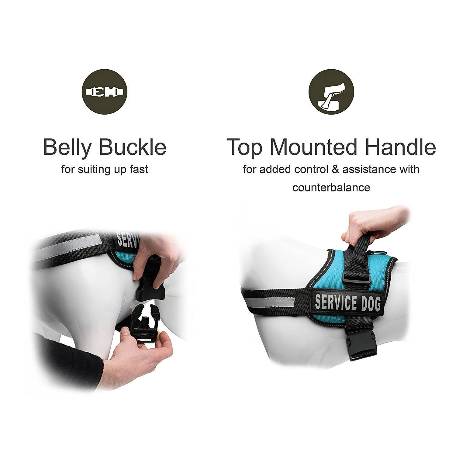 Service Dog Harness Blue