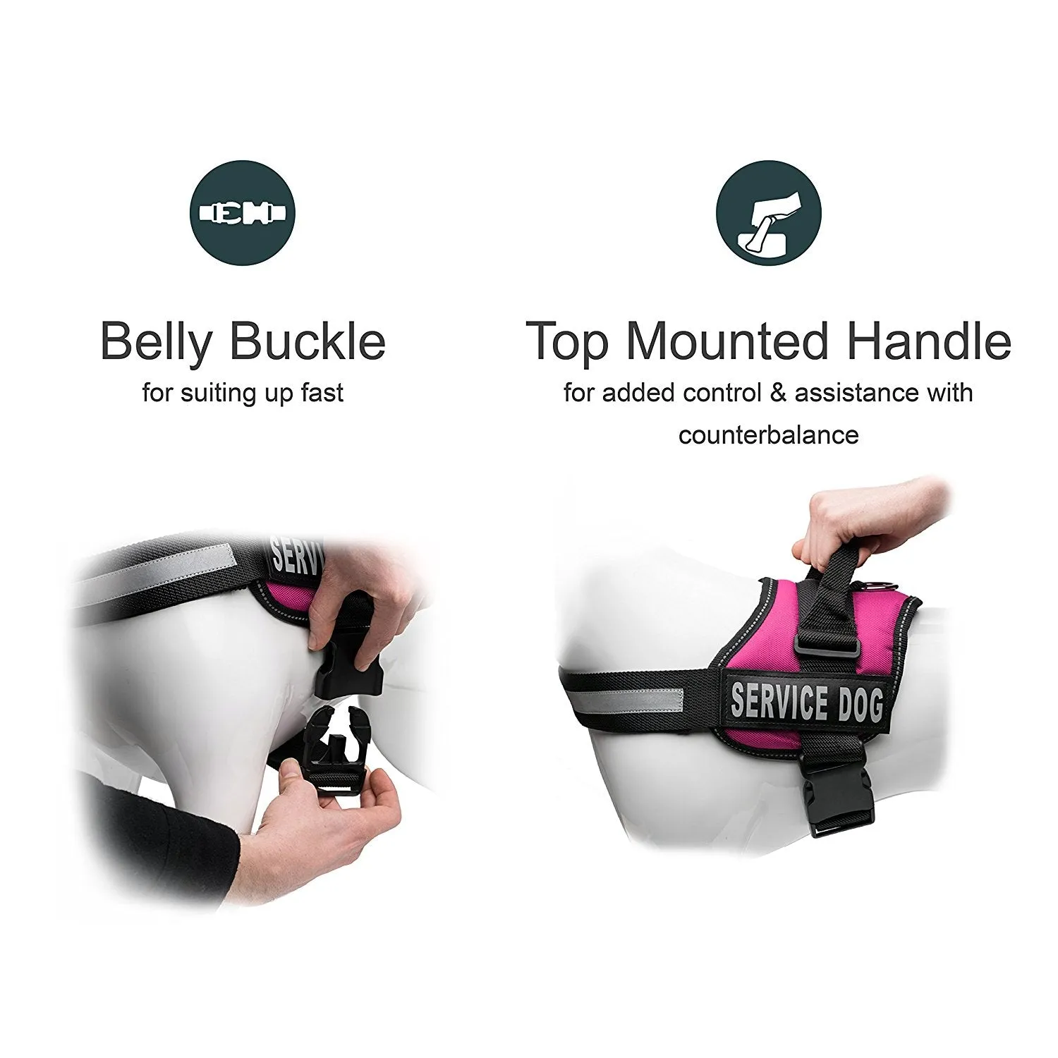 Service Dog Harness Hot Pink