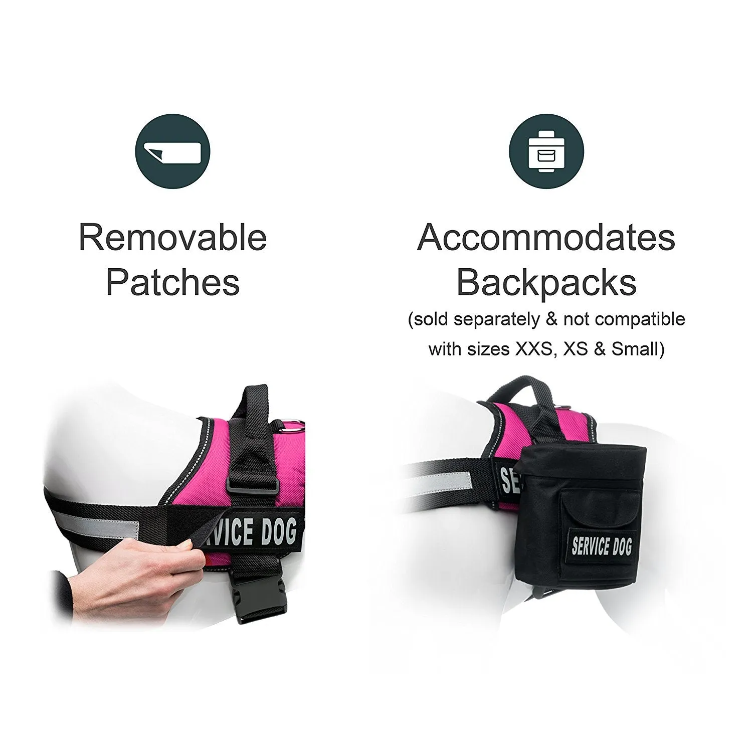 Service Dog Harness Hot Pink