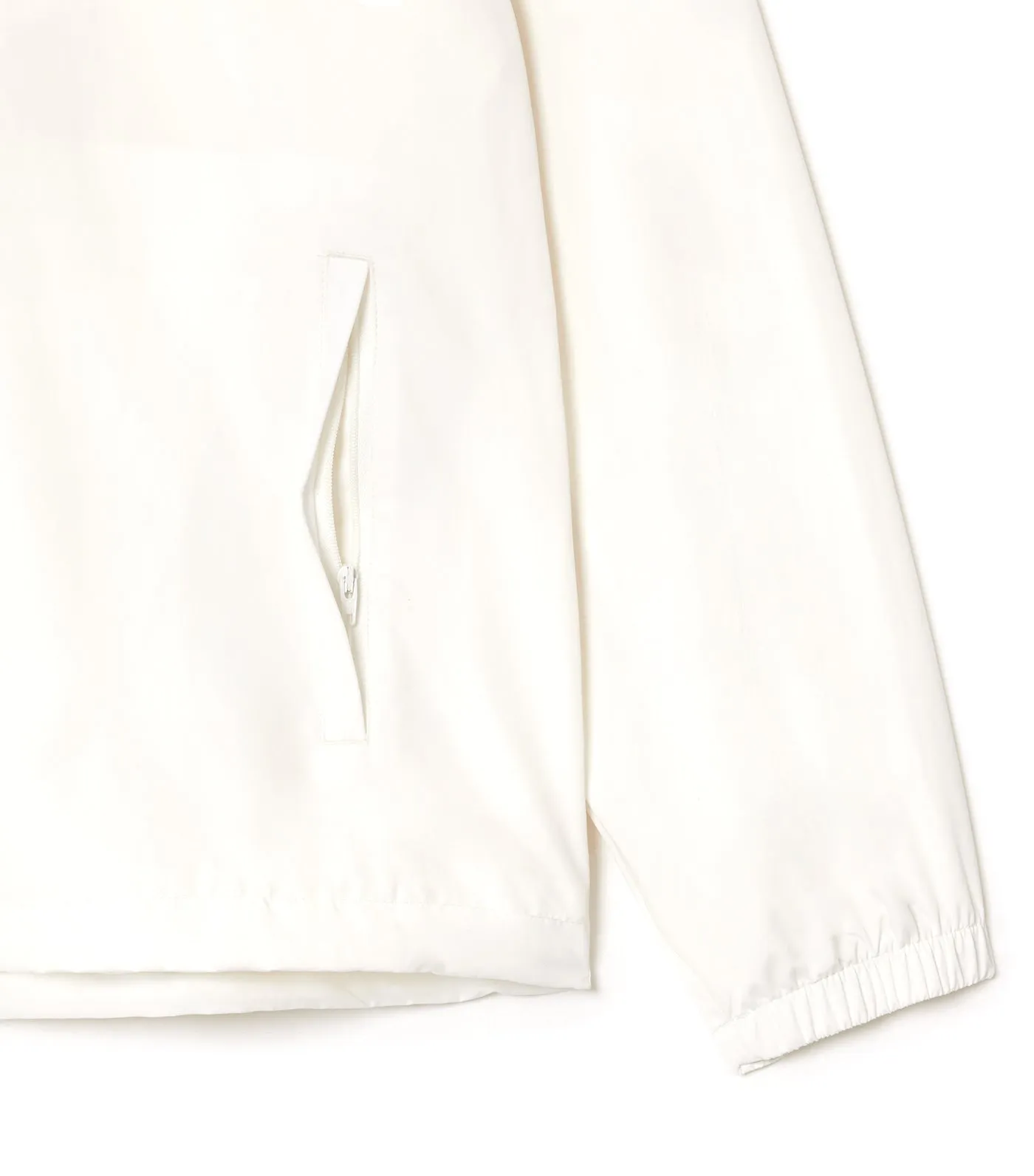 Short Showerproof Jacket with Removable Hood Flour