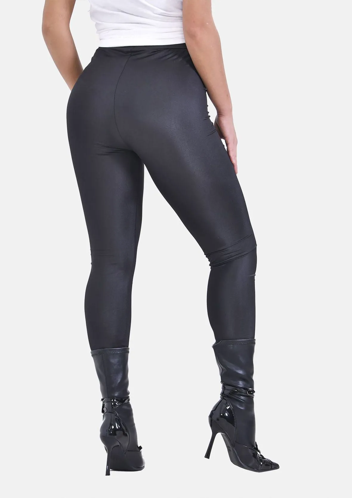 Shiny Slim Fit Leggings for a Stylish Look