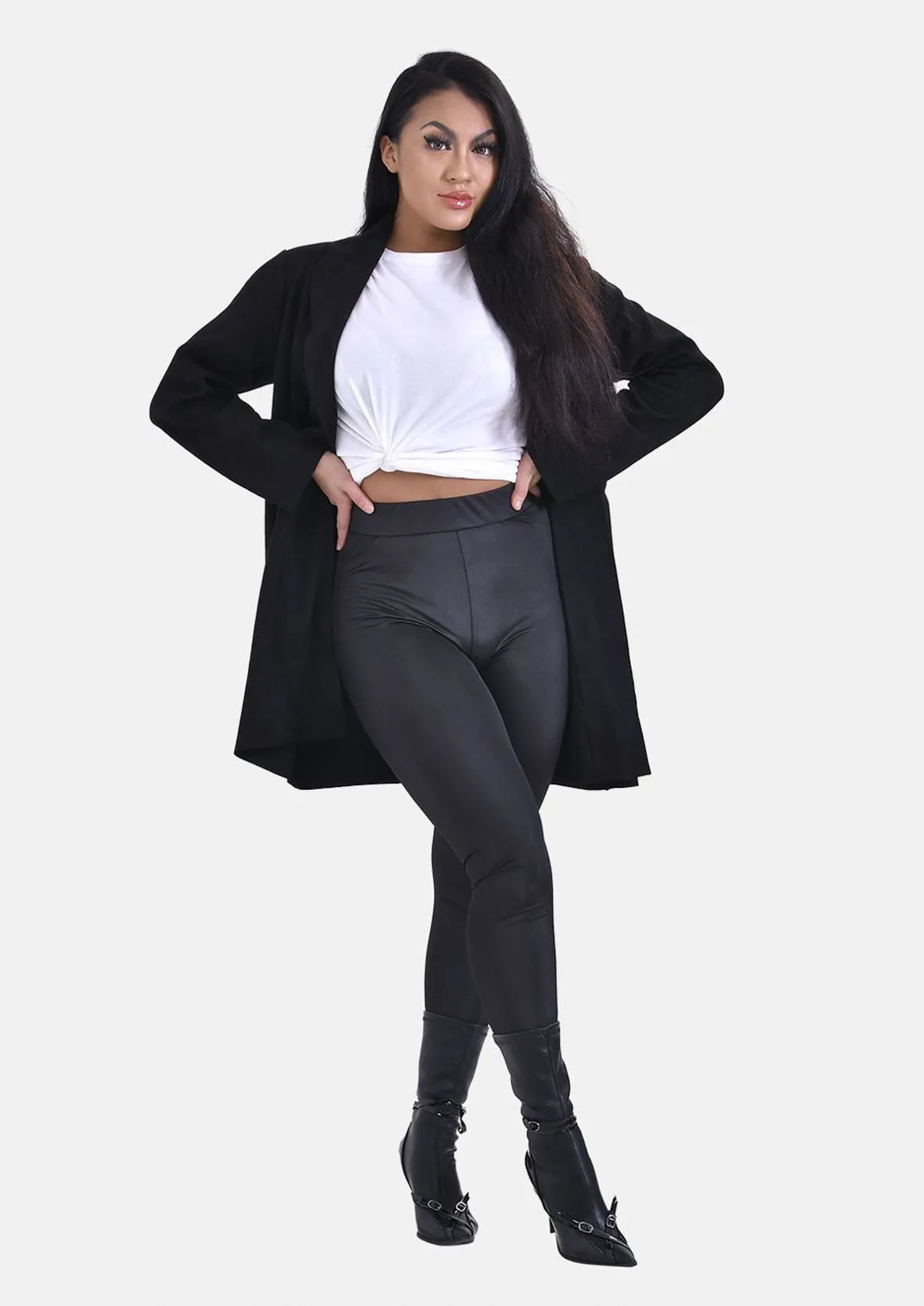 Shiny Slim Fit Leggings for a Stylish Look